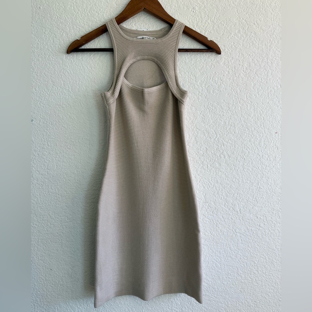Abercrombie & Fitch Ribbed Knit Cutout Mini Dress